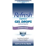 (2 pack) Refresh Optive Gel Drops Lubricant Eye Gel, 10 ml