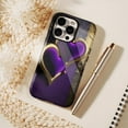 thumbnail image 6 of Luxury Purple Heart Shaped iPhone Case for Couples Valentine’s Day Gift Compatible with iPhone 11/12/13/14/15/16 (Pro Max/Plus), 6 of 9