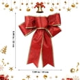 thumbnail image 2 of NUOLUX 5Pcs Red Fabric Christmas Bow Ornament for Tree Wreath Door Wall Holiday Decoration, 2 of 6