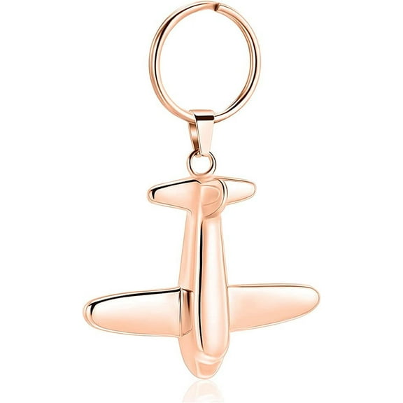 Airplane Cremation Keychain for Ashes Always In My Heart Urn Locket Cremation Jewelry Stainelss Steel Airplane Memorial Keepsake Keychain for Human Ashes Pet Ashes