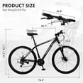 thumbnail image 2 of Ktaxon 29" Mountain Bike 21 Speed High Carbon Steel for Man and Woman, Black, 2 of 5
