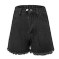 thumbnail image 2 of Lixiuxyad Summer Denim Shorts Summer New Versatile Denim Shorts Hot Pants,Black L, 2 of 7