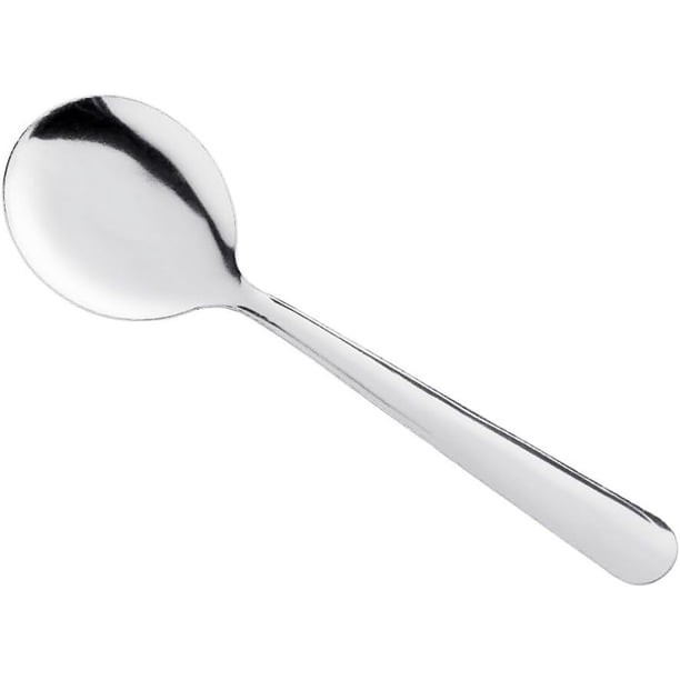 Soro Essentials - Juego de 24 cucharas para caldo Windsor de acero inoxidable - Utensilios para servir, cubiertos, vajilla de cocina, utensilios de buffet para el hogar, la cocina y el restaurante