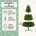 thumbnail image 5 of UHOMEPRO 7FT Classic Christmas Tree, 775 PVC Full Branches Tips and 4-Leg Plastic Stand Artificial Green Tree, Easy Setup Green Xmas Tree for Indoor Holiday Home Office Decoration, 5 of 9