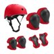 thumbnail image 2 of Conjunto de engranajes de protección de casco para bicicletas 7x para niños, almohadillas para el impacto del casco de skateboard, cómodas aletas de Rojo, 2 of 8
