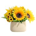 thumbnail image 2 of Aminojy Sunflower Potted Plant - Stunning Office and Living Room Decor - Artificial Flowers for Outdoors - Coffee Table Centerpiece - Fake Plants for Daily Decoration, 2 of 4