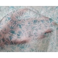 thumbnail image 5 of oneOone Silk Tabby Turquoise Blue Fabric Abstract Line Drawing Floral Sewing Craft Projects Fabric Prints By Yard 42 Inch Wide, 5 of 5