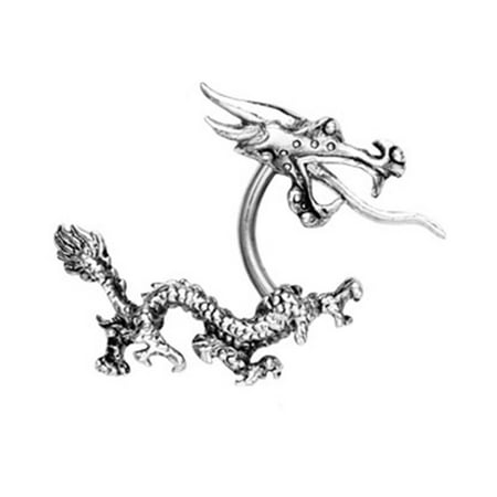 Barbell Head - Dragon Curved Barbell With Top Head And Bottom Tail