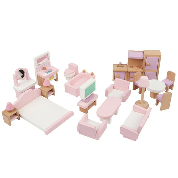 22PCS Dollhouse Furniture Set Creative Mini Furniture Doll House Furnishings