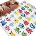 Colorful Monsters 6'x9' Area Rug for Living Room, Abstract Cartoon Cute ...