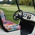 thumbnail image 6 of Pzuqiu Golf Cart Seat Covers Breathable Spandex, Compatible with Outdoor Golf Carts, for Club Car Precedent 2 Passenger Carts Ezgo Golf Cart, Vibrant Floral Medley, 6 of 9