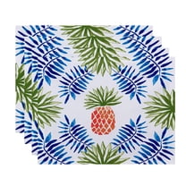 Simply Daisy 18" x 14" Pineapple and Spike Geometric Print Placemat (Set of 4)