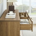 thumbnail image 3 of EDTara Commode Double Moderne en Bois à 6 Tiroirs, Commode avec Poignées Dorées, Table de Chevet pour Chambre, Garde-Robe Ou Entrée, 3 of 8