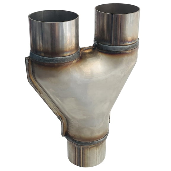 socpuro Exhaust Y Pipe Stainless Steel 2.5" Single to 2.5" Dual Exhaust Adapter Connector Universal Exhaust Pipe Connector (2.5" to 2.5" Y Pipe)