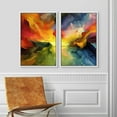 thumbnail image 4 of IDEA4WALL Framed Canvas Print Wall Art Set Pastel Colorful Paint Strokes Abstract Modern Art Decor Bohemian Minimalism Relax/Zen Boho Multicolor Artwork for Rooms Decor - White 16"x24"x2, 4 of 5