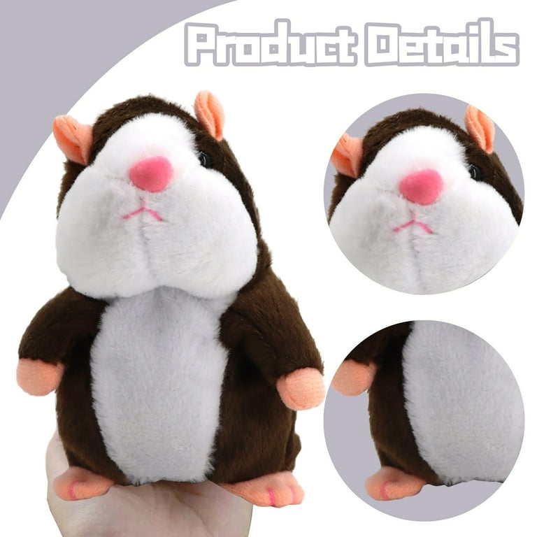 kjfeif Talking Hamster Plush toy Repeat What You Say Talking Stuffed Animal Talk Back Hamster toy for Kids Talking Repeating Record interactive