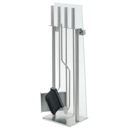 Chimo 5 Pc Fireplace Tool Set With Glass Front Holder Walmart Com