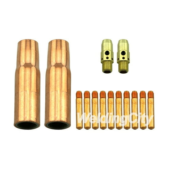 WeldingCity MIG Welding Gun Accessory Kit 0.045" (Contact Tip-23 Nozzle-54A Diffuser) for 300-400 Amp Lincoln Magnum 300/400 and Tweco #3/#4