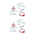 thumbnail image 2 of Methold 3 unids/set collar para mascotas correa de aleación de zinc Clip de impresión ajustable arnés para caminar lavable personalizado rosa M Rosado METRO, 1.5x120cm 2piezas Methold CBP327552, 2 of 6