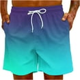 thumbnail image 6 of Get it HOOMEUMY Plus Size Men Summer Shorts High Waist Solid Baggy Wide Leg Shorts with Pockets D string Elastic Waist Beach Shorts Multicolor 32, 6 of 9