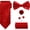 Red - 5 Pcs, variant on 5 Pcs Tie Set for Men: Red Satin Necktie, Bow Tie, Pocket Square, Chiffon Boutonniere, Red Cufflinks for Husbands and Grooms