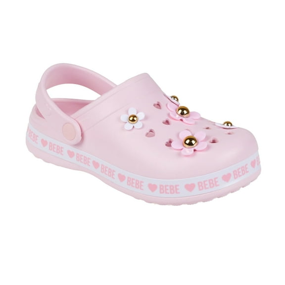 bebe Girls EVA Clogs – Lightweight Slip-On Shoes with Charms for Kids