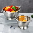 thumbnail image 2 of Goriertaly Kitchen Colander Stainless Steel Multi-functional Filtration Kitchen Strainer 30cm, 2 of 6
