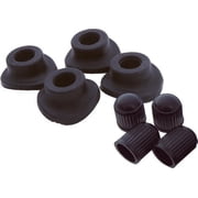 Bolt Valve Stem Rubbe Grommet & Cap Set 4-Pack (2007-GRM)