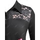 thumbnail image 3 of Top de Túnica de Talla Extra con Estampado de Flores con Media Rosegal  Blusas Tallas Grandes, 3 of 5