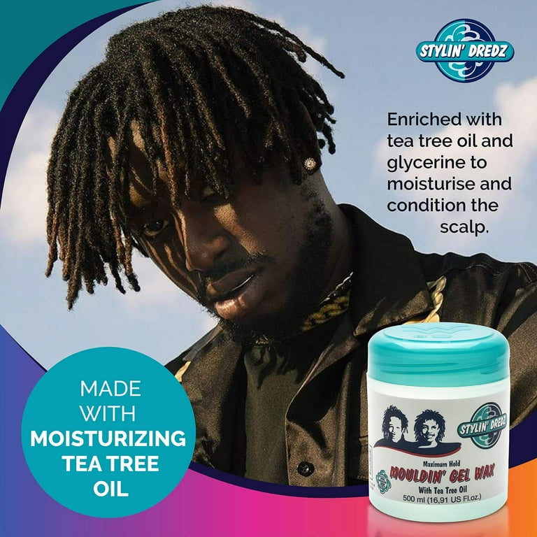 Stylin' Dredz Soothing Moulding Gel Wax with Tea Tree Oil for