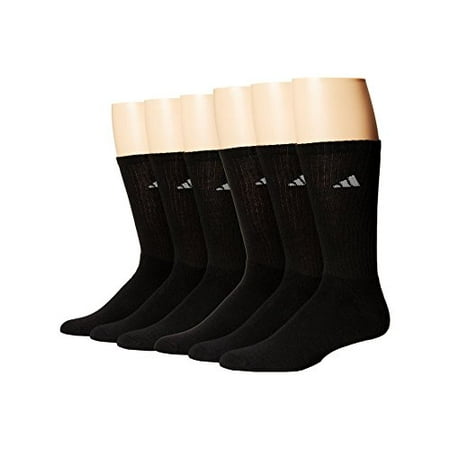 Adidas Men's Athletic Moisture wicking Cushioned Crew Socks 6-Pack/ 6-Pair (Shoe Size 6-12)
