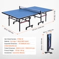 thumbnail image 4 of KFFKFF Table Tennis Set, Pro Indoor Ping Pong Experience, MDF Mobile Table, Easy-Fold Design with Swift Net Setup and Secure Locking Wheels, Assembles in Minutes, 18mm Playing Surface, 4 of 9