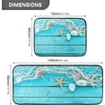 thumbnail image 2 of SKYSONIC Starfish Shell Summer Kitchen Mats and Rugs Blue Wooden Board Floor Runner Area Rug Washable Carpet Perfect for Living Room Bedroom Entryway,19.7"x27.6"+19.7"x47.2", 2 of 7