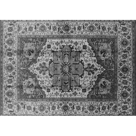 Ahgly Company Indoor Rectangle Oriental Gray Industrial Area Rugs, 6' x 9'