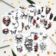 thumbnail image 3 of 12 hojas de pegatinas de transferencia con raspador, diseño de mariposas y flores, para muebles, para manualidades, fiestas en casa, 5,5 x 5,5, 3 of 9