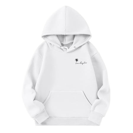 

Girls Sweatshirt Sports Casual Coconut Tree Print Personality Pocket Suitable Graphic Hoodies