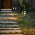 thumbnail image 3 of Luxen Home Set of 2 Pagoda Solar Lanterns with Metal Shepherd Hooks, 3 of 9