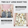 thumbnail image 6 of Brown Mushroom Label Light Pattern Apron-Garden Aprons for Women with Pockets-Cotton Linen Waterproof Kitchen Cooking Gardening Aprons Adjustable for Kitchen,Cooking,BBQ and Salon 33x27 Inch, 6 of 7