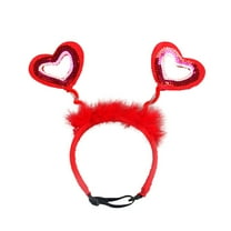 TOYMYTOY Christmas Valentine's Day Pet Love Shaped Hair Band Adorable Pet Hairpin Party Hair for Dog (Red Free Size)