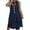 A214 Navy, variant on Sleeveless Dress for Women Midi Summer Shift Dresses Layered Hem Lightweight Flowy Travel Vacation Beach Sundress 2026 XL