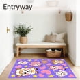 thumbnail image 3 of ODIKA 2'x3' Machine Washable Non-Slip Area Rug, Charming Barnyard Friends Indoor with Animated Livestock Graphics High Traffic Rug, Purple, 681305, 3 of 7