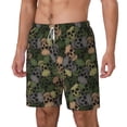 thumbnail image 2 of Balery Camouflage Skulls Mens Swim Trunks Swim Shorts for Men Quick Dry Inseam Beach Shorts with Compression Liner Pocket-XX-Large, 2 of 9