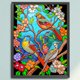 thumbnail image 3 of Hilo de bordar de algodón completo, 11CT, estampado de vitral, pájaro, punto de cruz, 40x53cm, 3 of 9