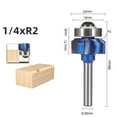 thumbnail image 1 of Lefu 6/8MM1/4 Shank 4 Corner Router Bit R1 R2 R3 Trim Edging Woodworking Bit for Wood, 1 of 6