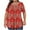 Red 01, variant on T Shirt for Women Loose Square Neck Short Sleeve Floral Print T Shirt Plus Size Blouse Red 4XL