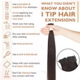 thumbnail image 5 of MY-LADY 100pcs 0.5g/Strands I Tip Remy Human Hair Extensions Micro Bead Loop Straight Balayage Hair Natural Hairpiece 20inch #1B Natural Black, 5 of 8