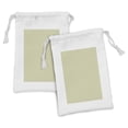 thumbnail image 1 of Muted Colors Fabric Pouch Set of 2, Hand Drawn Cactus Grid Pattern Exotic Succulent Plants Natural Design, Drawstring Bag for Toiletries Masks and Favors, 9" x 6", Pale Green White, by Ambesonne, 1 of 2