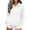 White Sweatshirt, variant on Womens Waffle Knit Sweatshirt Collared Quarter Buttons Pullover Sweatshirts Long Sleeve Casual Tops for Fall Winter Spring Size L