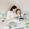 thumbnail image 5 of Manfei Multicolor Dinosaur Bedding Comforter Set,Cute Cartoon Dino Twin Comforter Sets,Ancient Wild Aniaml Bedding Set For Boy,Super Cozy Room Decor Reversible,2 Pieces, 5 of 8