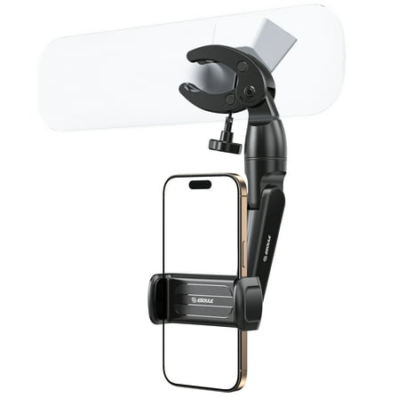 Rear-View Mirror Phone Holder Car Mount - Black